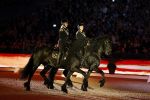 Amsterdam 28 januari 2023
Samantha Steenwijk rijdt op haar paard een kuhr terwijl ze zingt tijdens Jumping Amsterdam in de RAI.