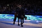 Amsterdam 28 januari 2023
Samantha Steenwijk rijdt op haar paard een kuhr terwijl ze zingt tijdens Jumping Amsterdam in de RAI.