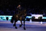 Amsterdam 28 januari 2023
Samantha Steenwijk rijdt op haar paard een kuhr terwijl ze zingt tijdens Jumping Amsterdam in de RAI.
