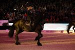 Amsterdam 28 januari 2023
Samantha Steenwijk rijdt op haar paard een kuhr terwijl ze zingt tijdens Jumping Amsterdam in de RAI.
