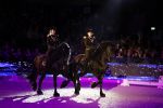 Amsterdam 28 januari 2023
Samantha Steenwijk rijdt op haar paard een kuhr terwijl ze zingt tijdens Jumping Amsterdam in de RAI.
