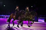 Amsterdam 28 januari 2023
Samantha Steenwijk rijdt op haar paard een kuhr terwijl ze zingt tijdens Jumping Amsterdam in de RAI.