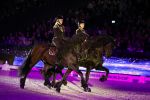 Amsterdam 28 januari 2023
Samantha Steenwijk rijdt op haar paard een kuhr terwijl ze zingt tijdens Jumping Amsterdam in de RAI.