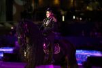 Amsterdam 28 januari 2023
Samantha Steenwijk rijdt op haar paard een kuhr terwijl ze zingt tijdens Jumping Amsterdam in de RAI.