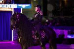 Amsterdam 28 januari 2023
Samantha Steenwijk rijdt op haar paard een kuhr terwijl ze zingt tijdens Jumping Amsterdam in de RAI.