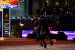 Amsterdam 28 januari 2023
Samantha Steenwijk rijdt op haar paard een kuhr terwijl ze zingt tijdens Jumping Amsterdam in de RAI.