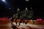 Amsterdam 28 januari 2023
Samantha Steenwijk rijdt op haar paard een kuhr terwijl ze zingt tijdens Jumping Amsterdam in de RAI.