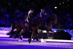 Amsterdam 28 januari 2023
Samantha Steenwijk rijdt op haar paard een kuhr terwijl ze zingt tijdens Jumping Amsterdam in de RAI.