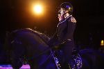 Amsterdam 28 januari 2023
Samantha Steenwijk rijdt op haar paard een kuhr terwijl ze zingt tijdens Jumping Amsterdam in de RAI.