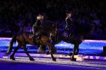 Amsterdam 28 januari 2023
Samantha Steenwijk rijdt op haar paard een kuhr terwijl ze zingt tijdens Jumping Amsterdam in de RAI.
