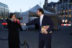 Amsterdam 17 januari 2023
Nieuwjaarsreceptie van Koning Willem Alexander en Koningin Maxima op paleis op de dam.
Davide Heijmans de vrouw van Thierry Baudet is daar aan het fotograferen.