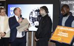 Amsterdam 10 januari 2024
Bekendmaking held van het jaar 2023 van magazine Helden bij Gassan Diamonds. De winnaars zijn Quilindschy Hartman Lutsharel Geertruida en Femke Bol  ( haar ouders haalden prijs op). Benno leeser en Quilindschy Hartman