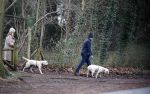 Huizen 13 januari 2024
Linda de Mol en Jeroen Rietbergen samen wandelend met hun 2 honden / labradors.