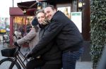 Amsterdam 9 januari 2024
Loiza lamers met partner op electrische van Moof fiets in Amsterdam.