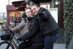 Amsterdam 9 januari 2024
Loiza lamers met partner op electrische van Moof fiets in Amsterdam.