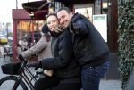 Amsterdam 9 januari 2024
Loiza lamers met partner op electrische van Moof fiets in Amsterdam.