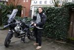 Amsterdam 4 januari 2024
Winston post op zijn BMW motor