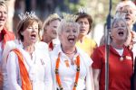 Amsterdam 30 april 2007
Het koninginnekoor met Ati Dijckmeester Judith Bosch en de moeder van Renee Vervoorn zingen tijdens koninginnedag.