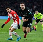 Eindhoven, 29 Januari 2025
8e en laatste wedstrijd  Champions League seizoen 2024-2025 PSV-FC Liverpool, eindstand 3-2
Richard Ledezma en Federico Chiesa
Fotograaf Marco Ferrageau
