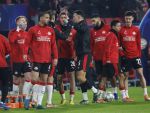 Eindhoven, 28 Januari 2026
Laatste wedstrijd in voorronde Champions League
PSV-Bayern Munchen, eindstand 1-2
Armando Obispo Jerdy Schouten Ivan Perisic  Guus Til Ismael Saibari Mauro Jr. en Dennis Man voor aanvang wedstrijd