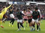 Eindhoven, 1 Februari 2026
Kompetitiewedstrijd PSV-Feyenoord, eindstand 3-0
yase Ueda Anel Ahmedhodzic Jeramiah St. Juste Guus Til  Esmir Bajraktarevic Ismael Saibari en Ivan Perisic Timon Wellenreuther