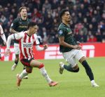 Eindhoven, 1 Februari 2026
Kompetitiewedstrijd PSV-Feyenoord, eindstand 3-0
Concalo Borges en Mauro Jr.