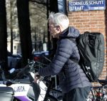 Amsterdam 6 januari 2026
Jaap Jongbloed vertrekt bij zijn sportschool op de fiets naar huis .