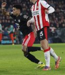 Eindhoven, 28 Januari 2026
Laatste wedstrijd in voorronde Champions League
PSV-Bayern Munchen, eindstand 1-2
Jamal Musiala in duel met