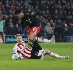 Eindhoven, 28 Januari 2026
Laatste wedstrijd in voorronde Champions League
PSV-Bayern Munchen, eindstand 1-2
Jamal Musiala in duel met