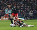 Eindhoven, 28 Januari 2026
Laatste wedstrijd in voorronde Champions League
PSV-Bayern Munchen, eindstand 1-2
Jamal Musiala in duel met