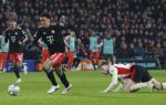 Eindhoven, 28 Januari 2026
Laatste wedstrijd in voorronde Champions League
PSV-Bayern Munchen, eindstand 1-2
Jamal Musiala in duel met