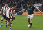 Eindhoven, 1 Februari 2026
Kompetitiewedstrijd PSV-Feyenoord, eindstand 3-0
Leo Sauer en Sergino Dest