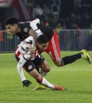 Eindhoven, 28 Januari 2026
Laatste wedstrijd in voorronde Champions League
PSV-Bayern Munchen, eindstand 1-2
Mauro Junior in duel met Luis Diaz