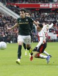 Eindhoven, 1 Februari 2026
Kompetitiewedstrijd PSV-Feyenoord, eindstand 3-0
Sergino Dest in duel met Anel Ahmedhodzic