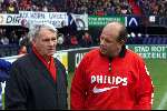 21 Februari 1999
Feyenoord-PSV 3-1
Bobby Robson samen met PSV-verzorger Mart v d Heuvel