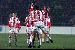 Eindhoven, 18 februari 1999
Ruud v Nistelrooy is blij na zijn tweede doelpunt
PSV-FC Twente, eindstand 3-0