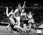 Hallvar Thoresen en Ton Lokhof
PSV-PEC Zwolle, 4-1
27-10-84