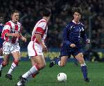 Eindhoven, 10 februari 2000
PSV-AJAX, eindstand 4-0
Brian Laudrup contra Johann Vogel