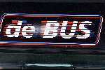 Hilversum 12 februari 2000
Vertrek van DE BUS en hun passagiers
Logo de Bus