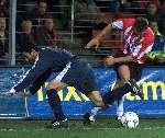 Eindhoven, 10 februari 2001
Kompetitie seizoen 2000/2001
PSV-AZ , eindstand 3-0 door 2 doelpunten Kezman en een penalty van Arnold Bruggink
Andre Ooijer contra EL HADRIOUI .
