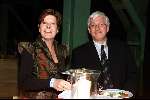 Amsterdam, 27 februari 2001
Uitreiking Edisons en Gouden Harpen
Joop Daalmeijer met Maartje v Weegen