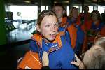 Schiphol 26 februari 2002
Terugkomst sporters van de Olympische winterspelen in Salt Lake city.
Annemarie Thomas