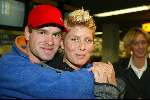 Schiphol 26 februari 2002
Terugkomst sporters van de Olympische winterspelen in Salt Lake city.
Erben Wennemars en Renate vd Zalm.