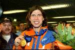 Schiphol 26 februari 2002
Terugkomst sporters van de Olympische winterspelen in Salt Lake city.
Gerard v Velde