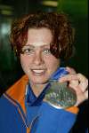 Schiphol 26 februari 2002
Terugkomst sporters van de Olympische winterspelen in Salt Lake city.
Gretha Smit
