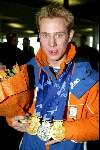 Den Haag 27 februari 2002
Huldiging Olympische sporters bij de koningin.
Jochem Uytdehaage