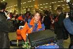 Schiphol 26 februari 2002
Terugkomst sporters van de Olympische winterspelen in Salt Lake city.
Marianne Timmer