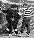 Eindhoven, 1990 Romario samen met Luc v Agt en Mart v d Heuvel