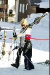 Zurs 17 februari 2002
Natasja Froger met hun zoontje 
Wintersport Sneeuw