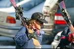 Zurs 17 februari 2002
Prinses Caroline en Ernst van Hanover op wintersport.